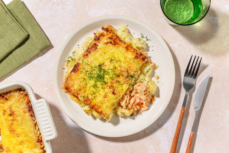 Gratin nordique au saumon & aneth