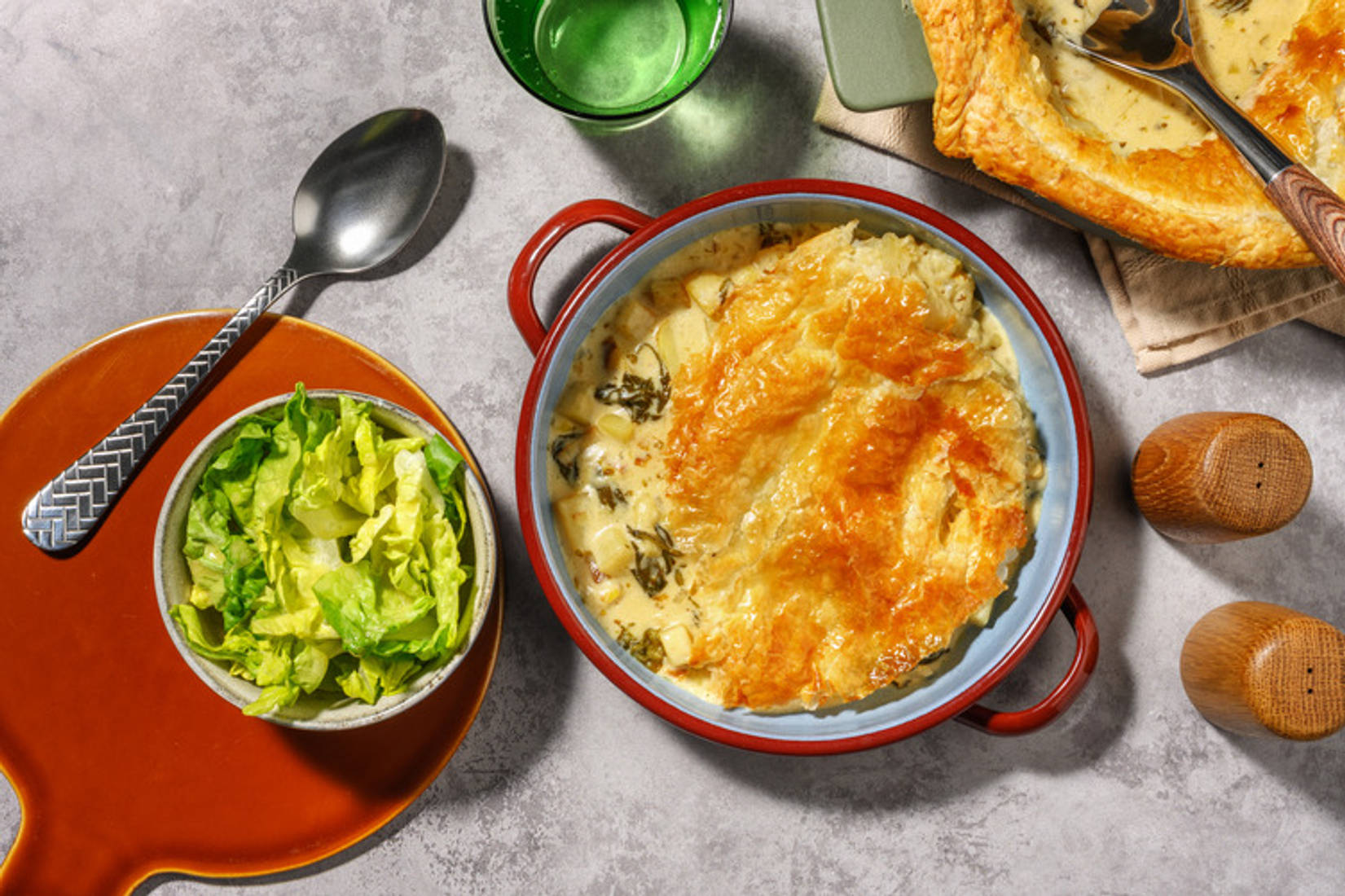 Veggie Pot Pie : épinards, poireau & chèvre