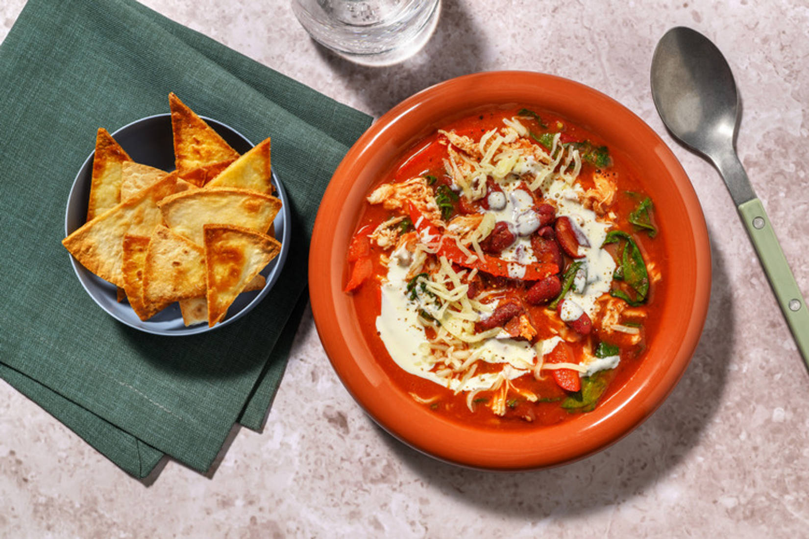 Quick Chipotle Pulled Chicken and Pepper Soup