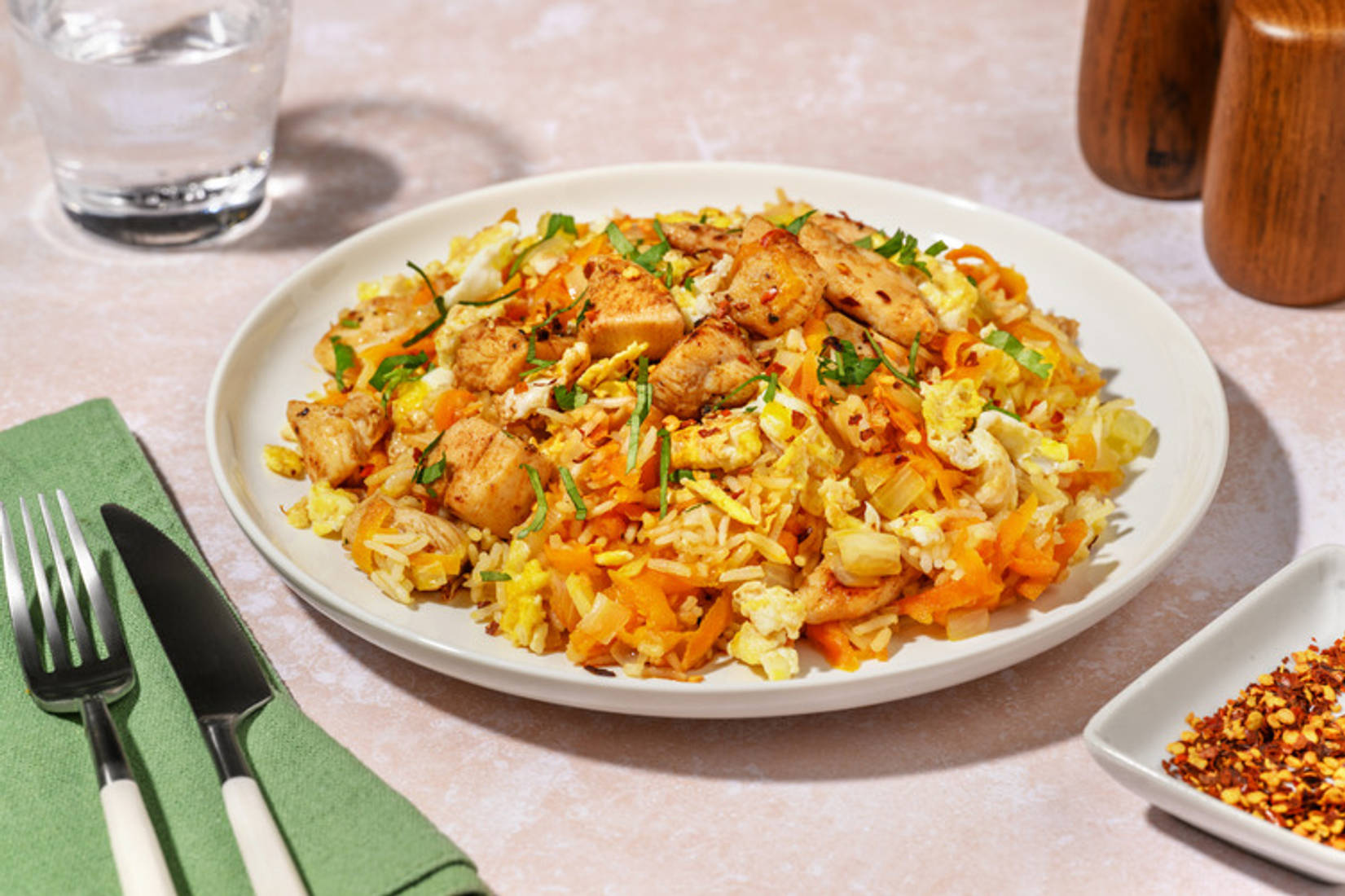 El chaulafán: arroz frito con pollo