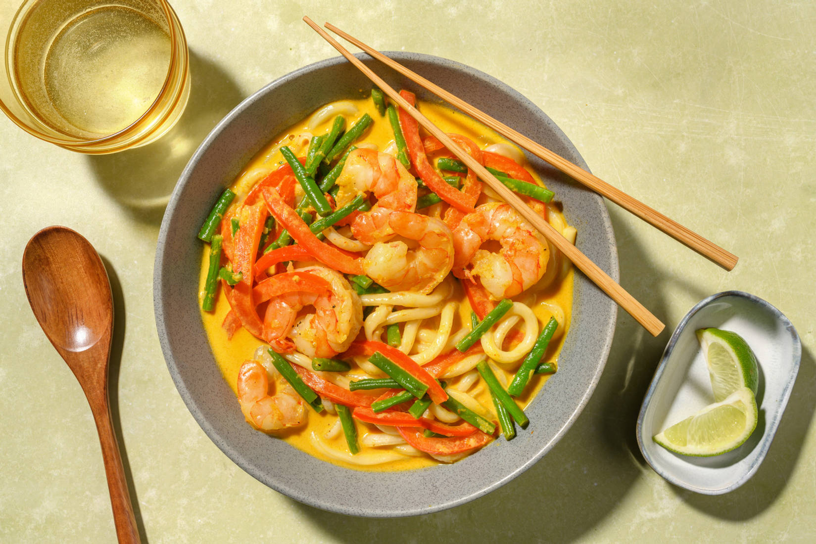 One Pot Double Prawn Udon Laksa Inspired Soup