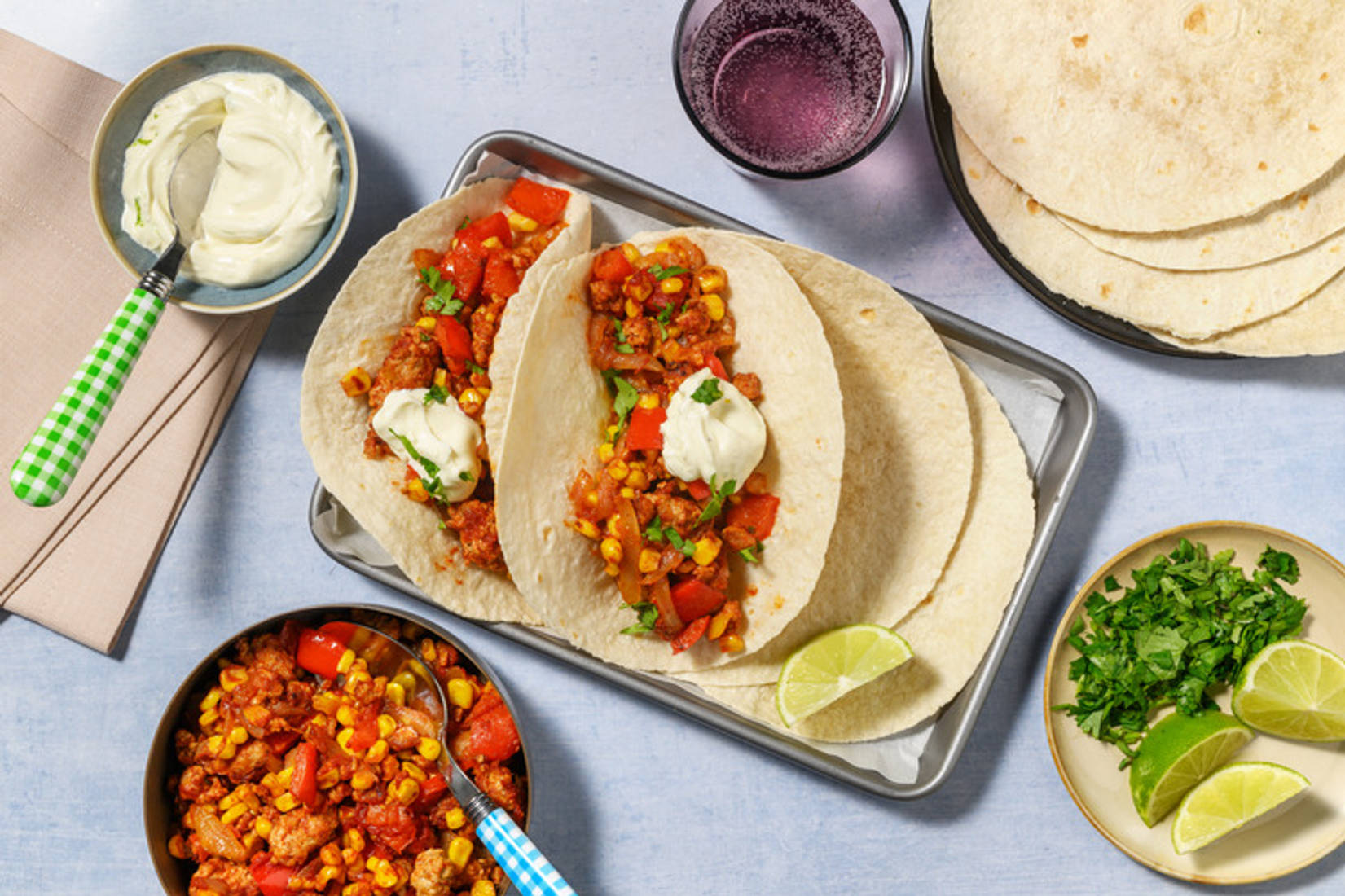 Beef and Sweetcorn Tacos