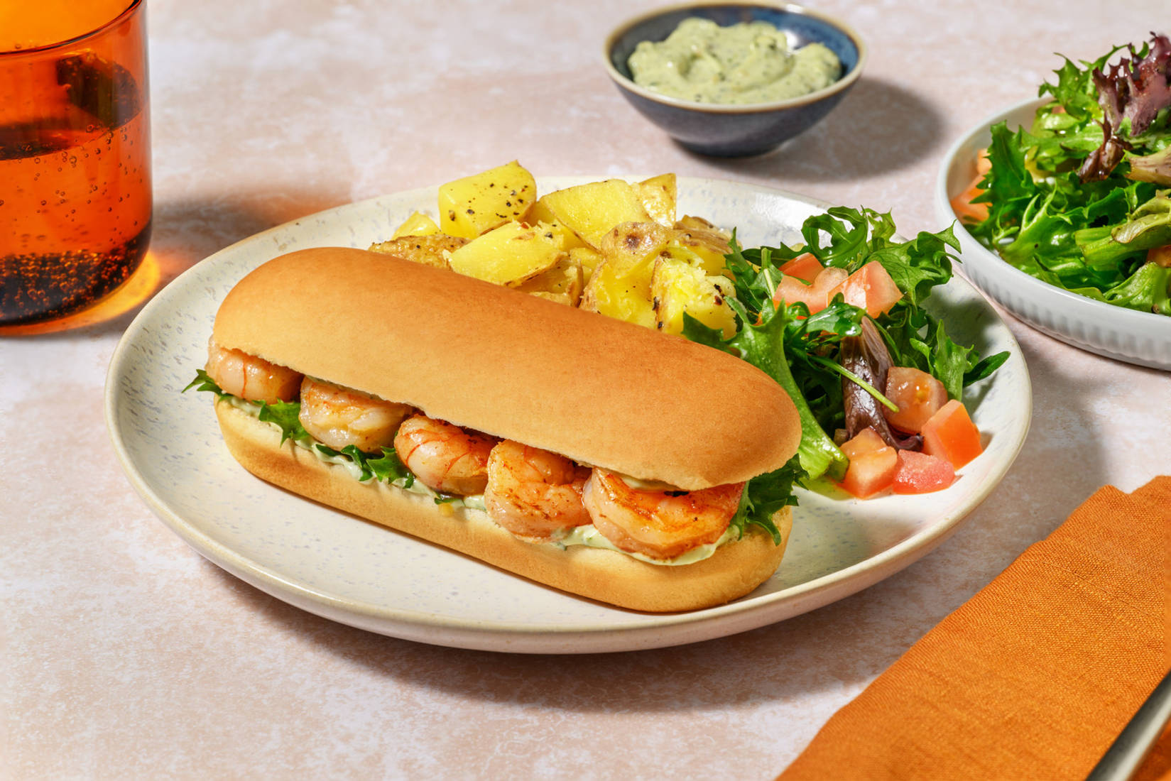 Quick Green Chilli Prawn Buns