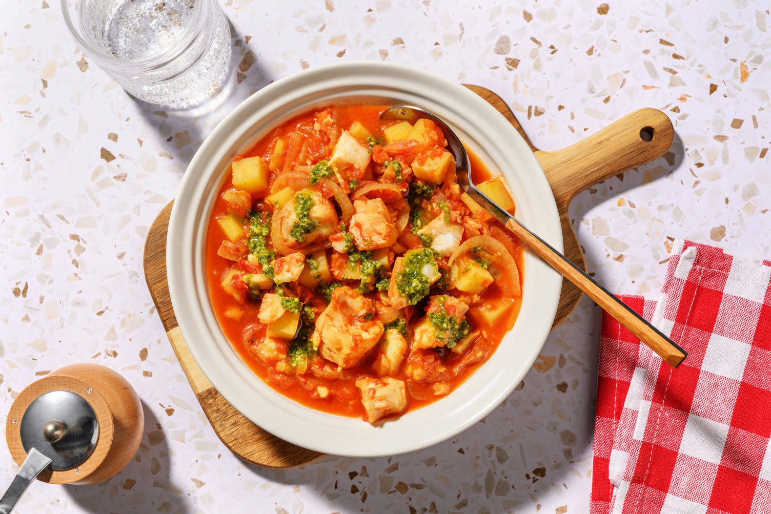 Merluzzo in umido stile 'ciuppin' alla spezzina