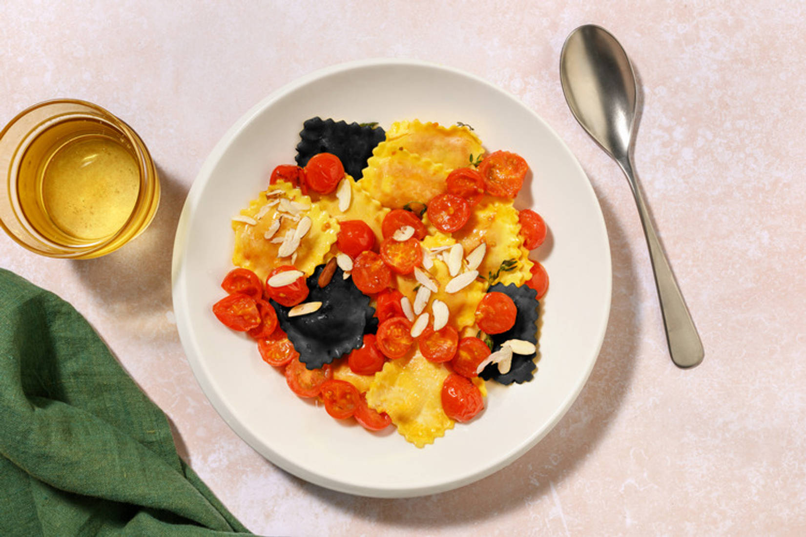 Ravioli di nasello al timo e pomodorini dolci