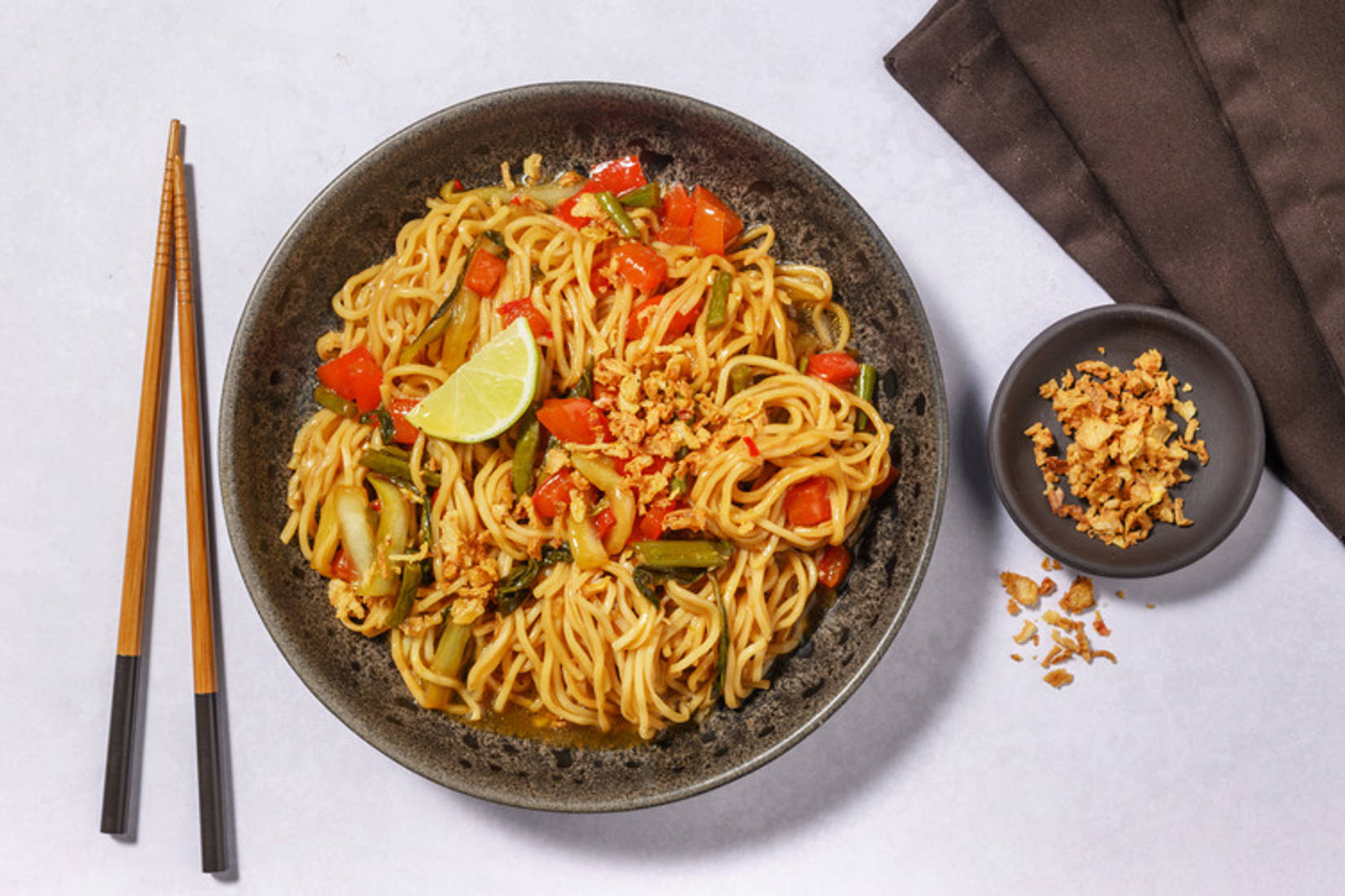 Pak Choi Teriyaki Noodles with Tofu