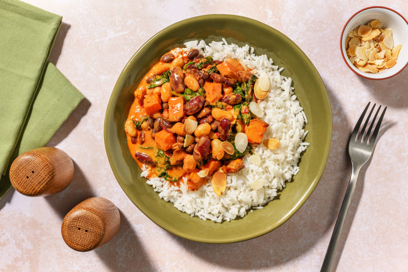 Warming Veggie 'Nduja Sweet Potato Rice Bowl