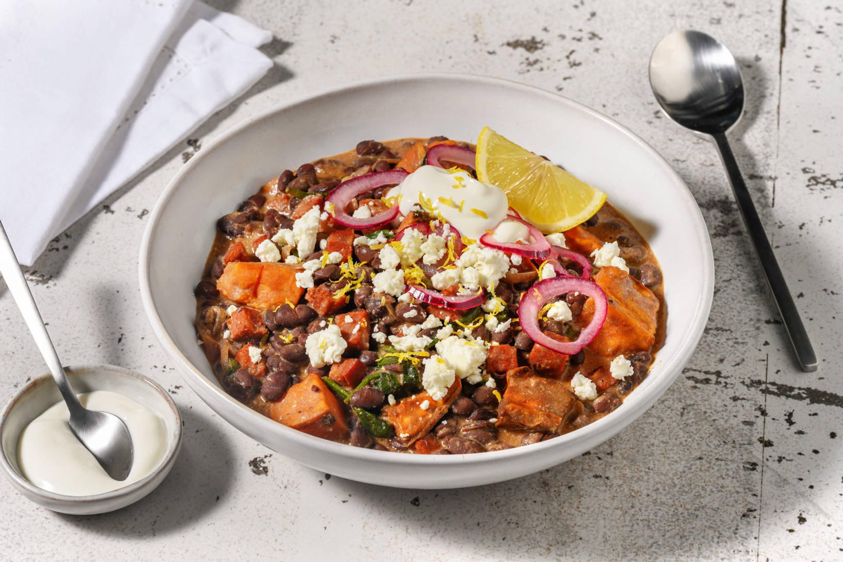 Chermoula Spiced Chorizo and Black Bean Bowl