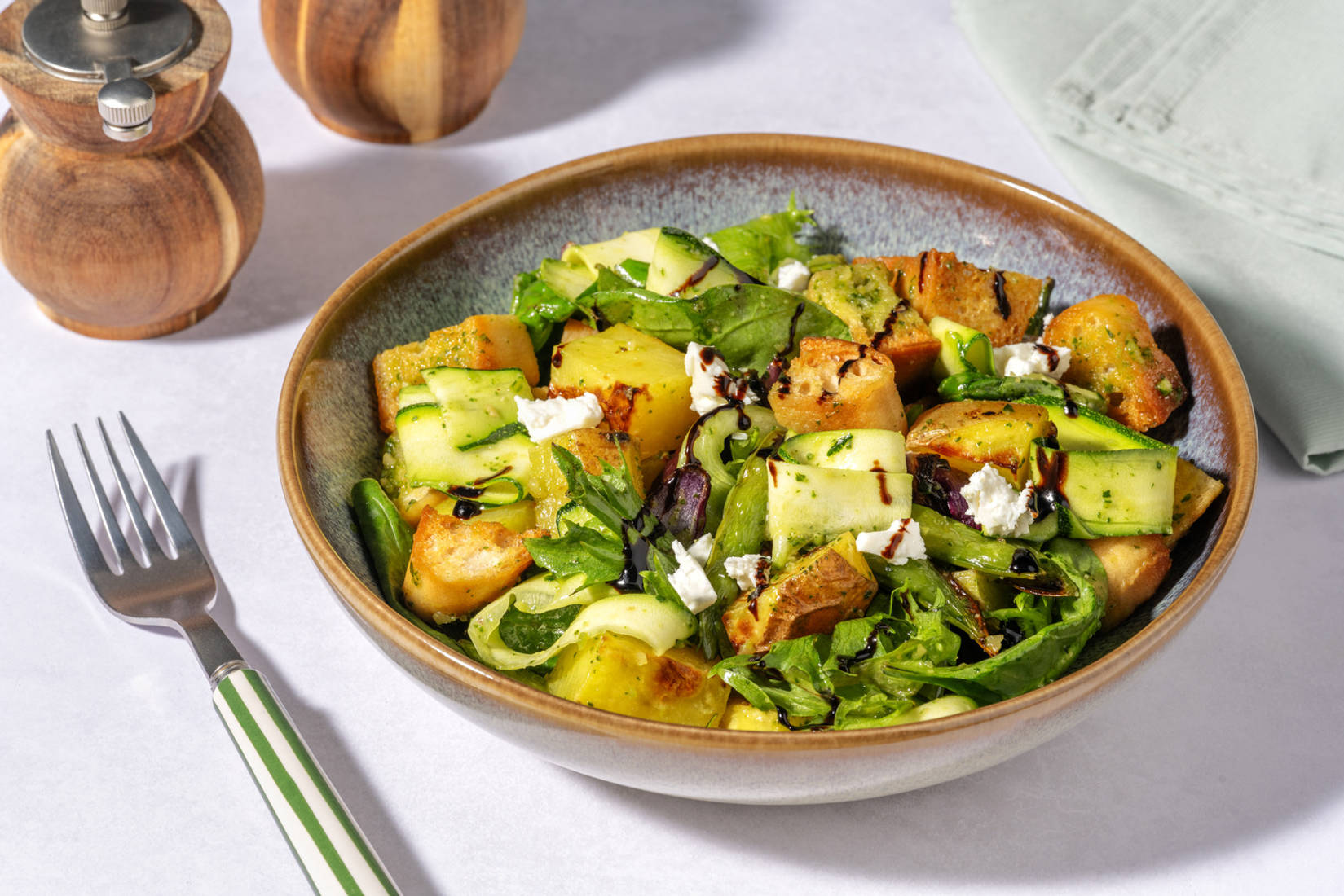 Super Green Panzanella Salad