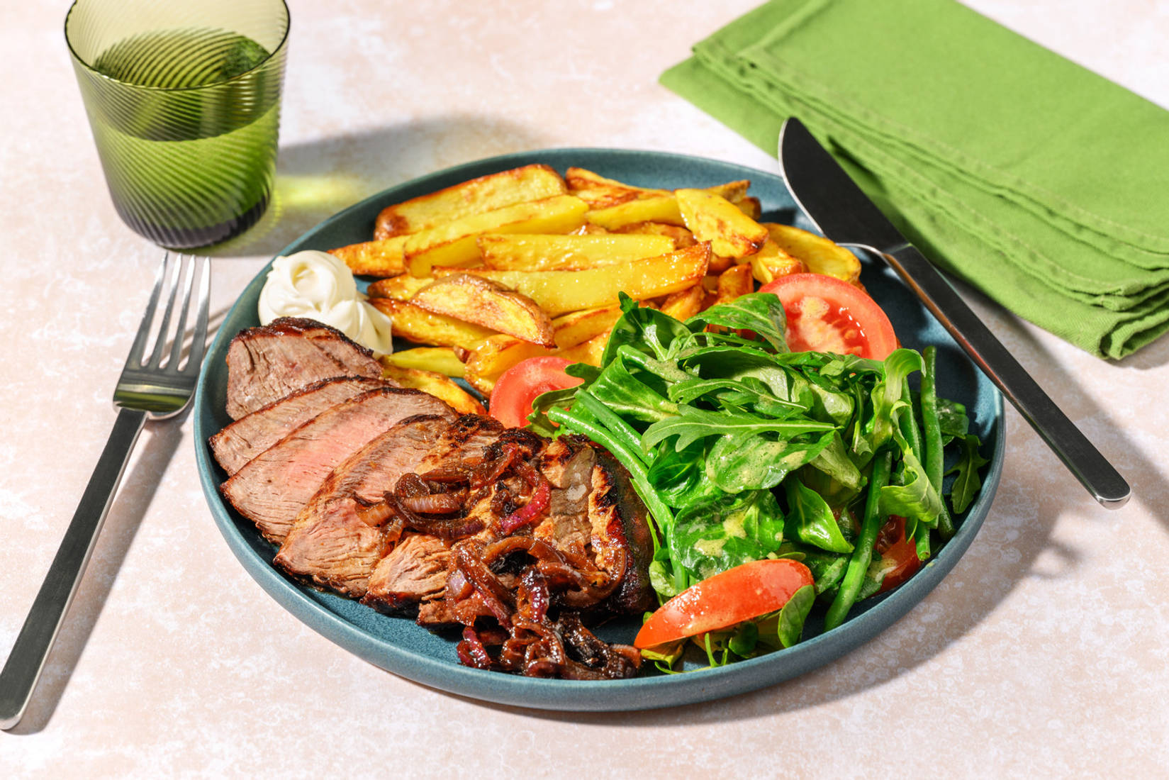 Steak met zelfgemaakte friet