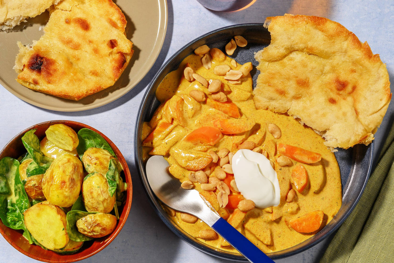 Vegetarisches Korma-Curry aus dem Ofen