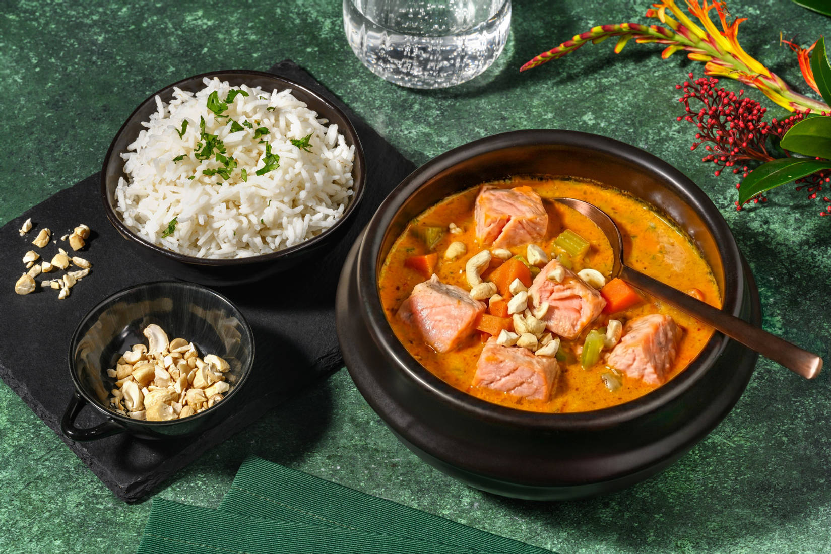 Korma indien de saumon & cajou