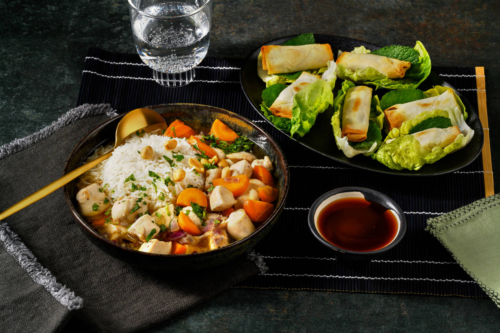 Ga Kho Viêt : poulet caramel & nems