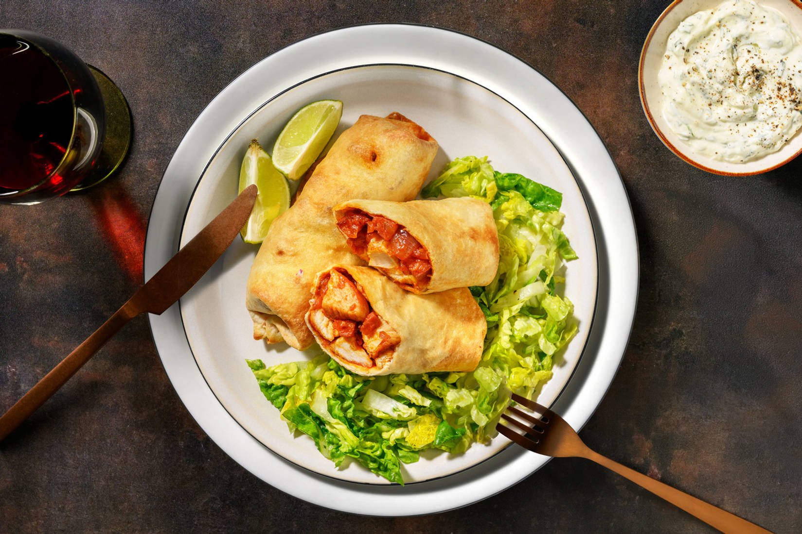 Chimichangas : chorizo-poulet-cheddar