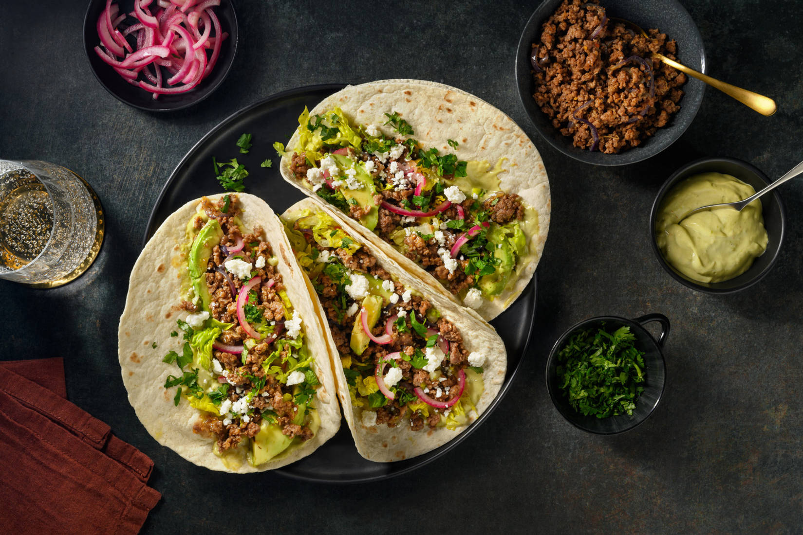 Fajitas au bœuf & sauce mayo-avocat