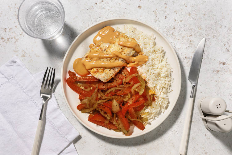 Merluza con salsa cremosa de miso