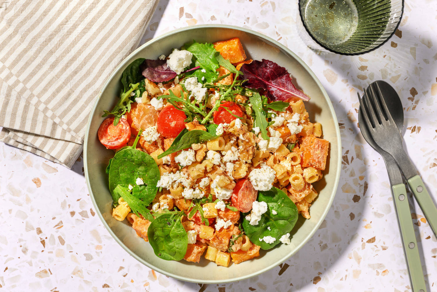 Roasted Butternut Squash and Ditali Halloumi Pasta Salad