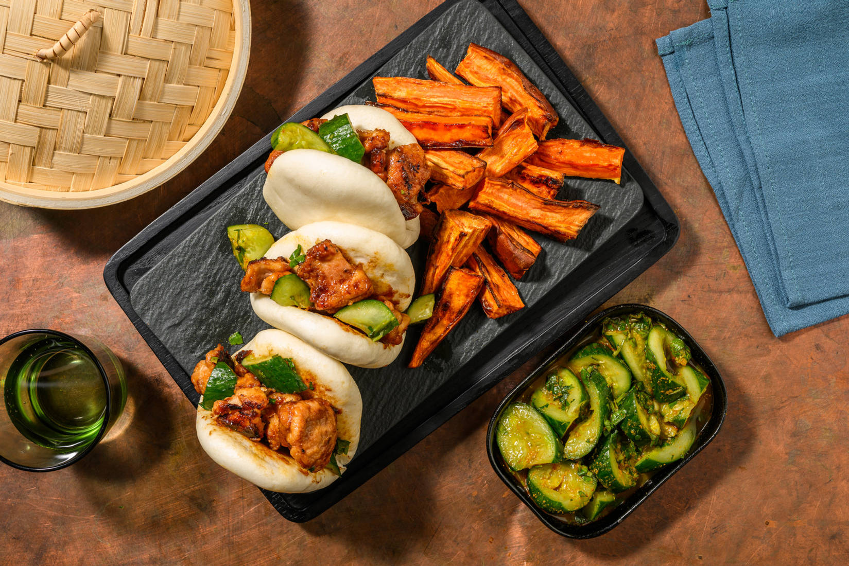 Miso-Maple Glazed Chicken Bao