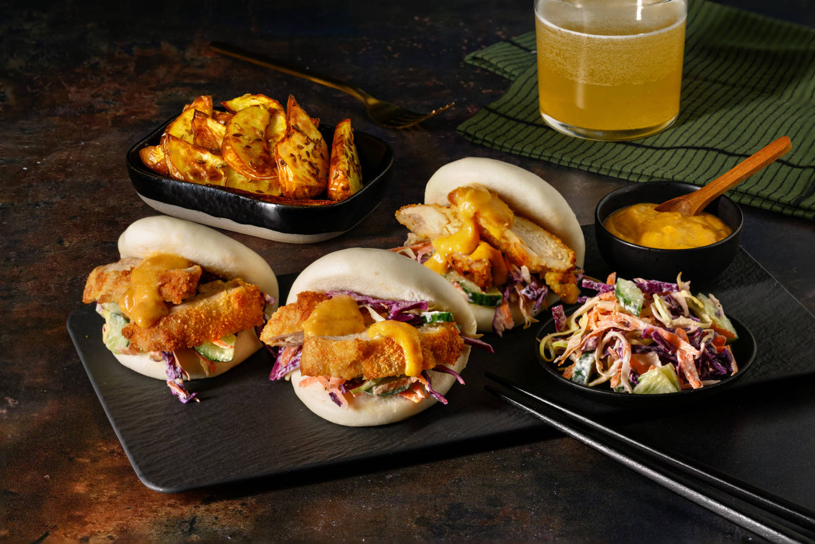 Korma Fried Chicken Bao