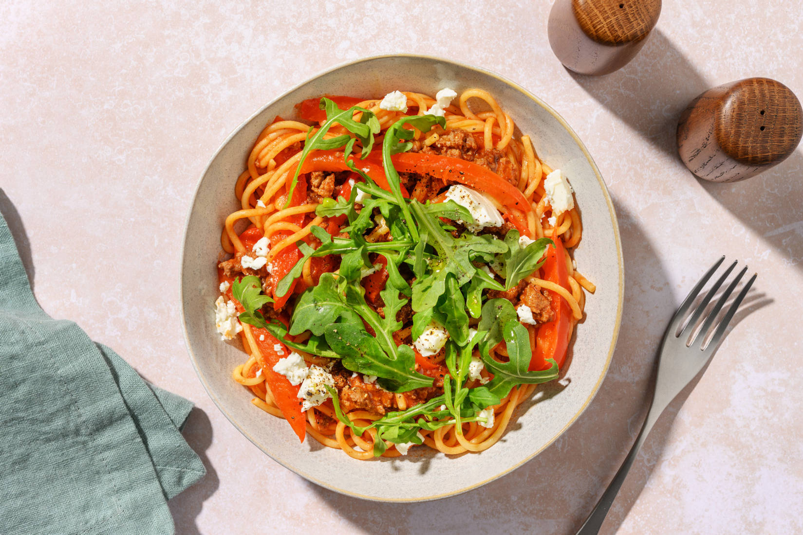 Easy Spaghetti and Harissa Beef Ragu