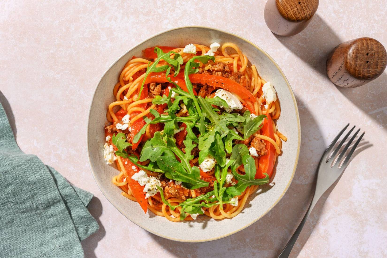 Easy Spaghetti and Harissa Beef Ragu