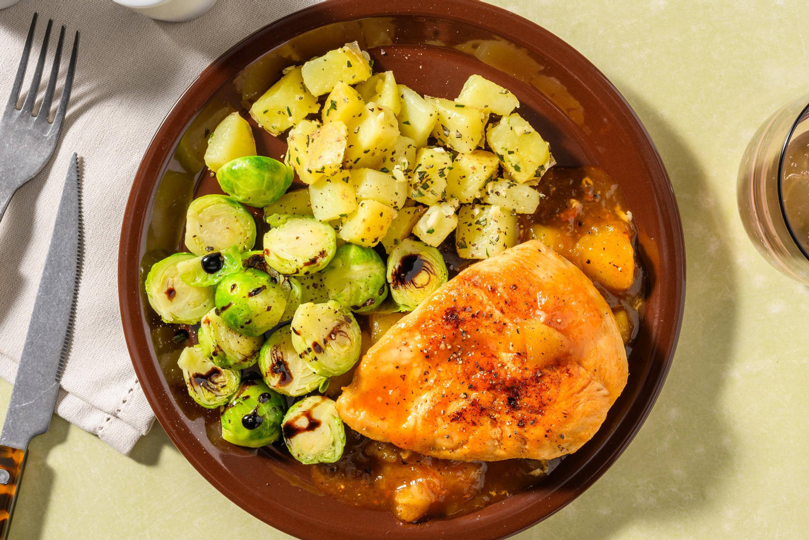 Hähnchen in Apfel-Brandy-Soße