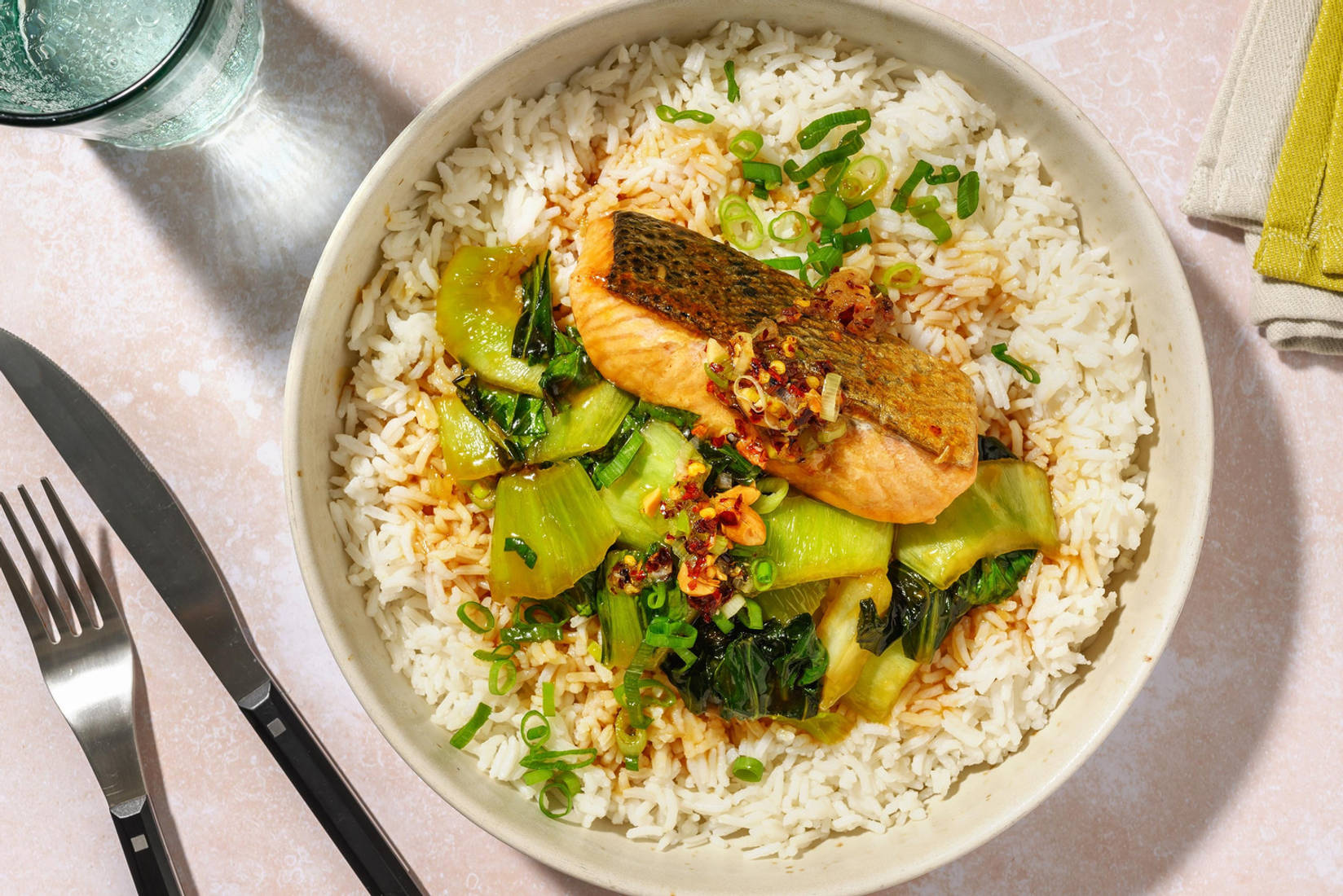 Lachsfilet in süß-scharfer Ingwer-Soße