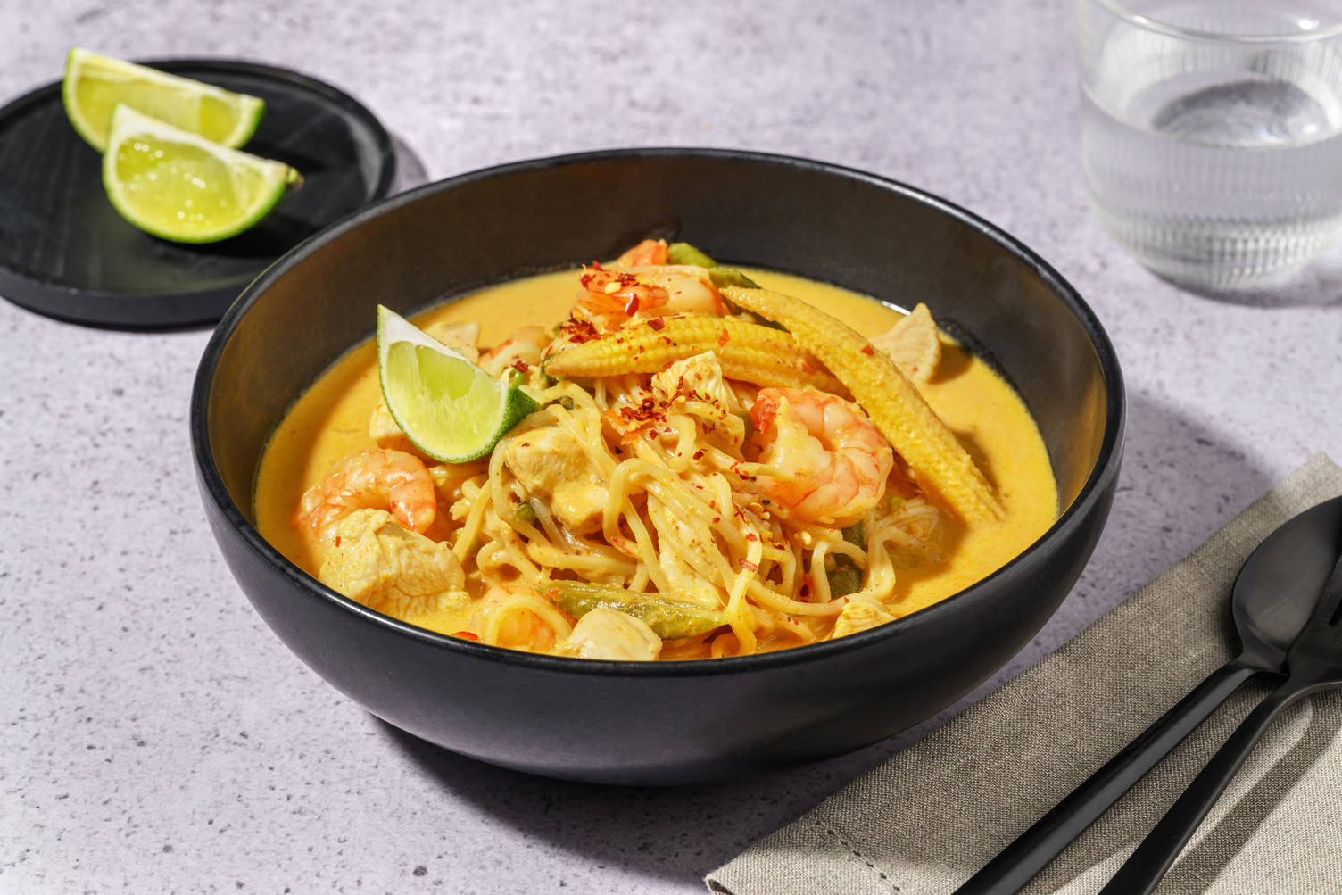 Ultimate Coconut Chicken and King Prawn Laksa
