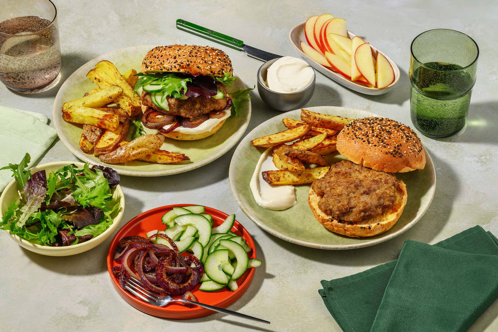 Burger à composer & frites