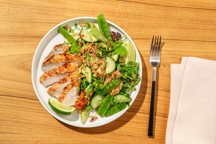 Seared Pork Steak & Zingy Green Salad