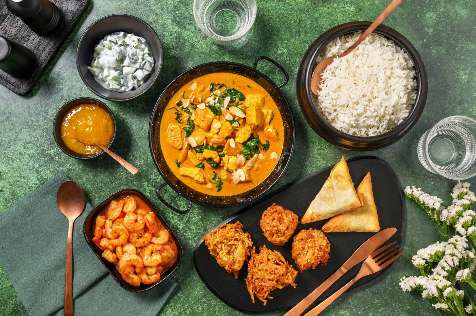 Chicken Tikka Masala and Pasanda King Prawns Feast