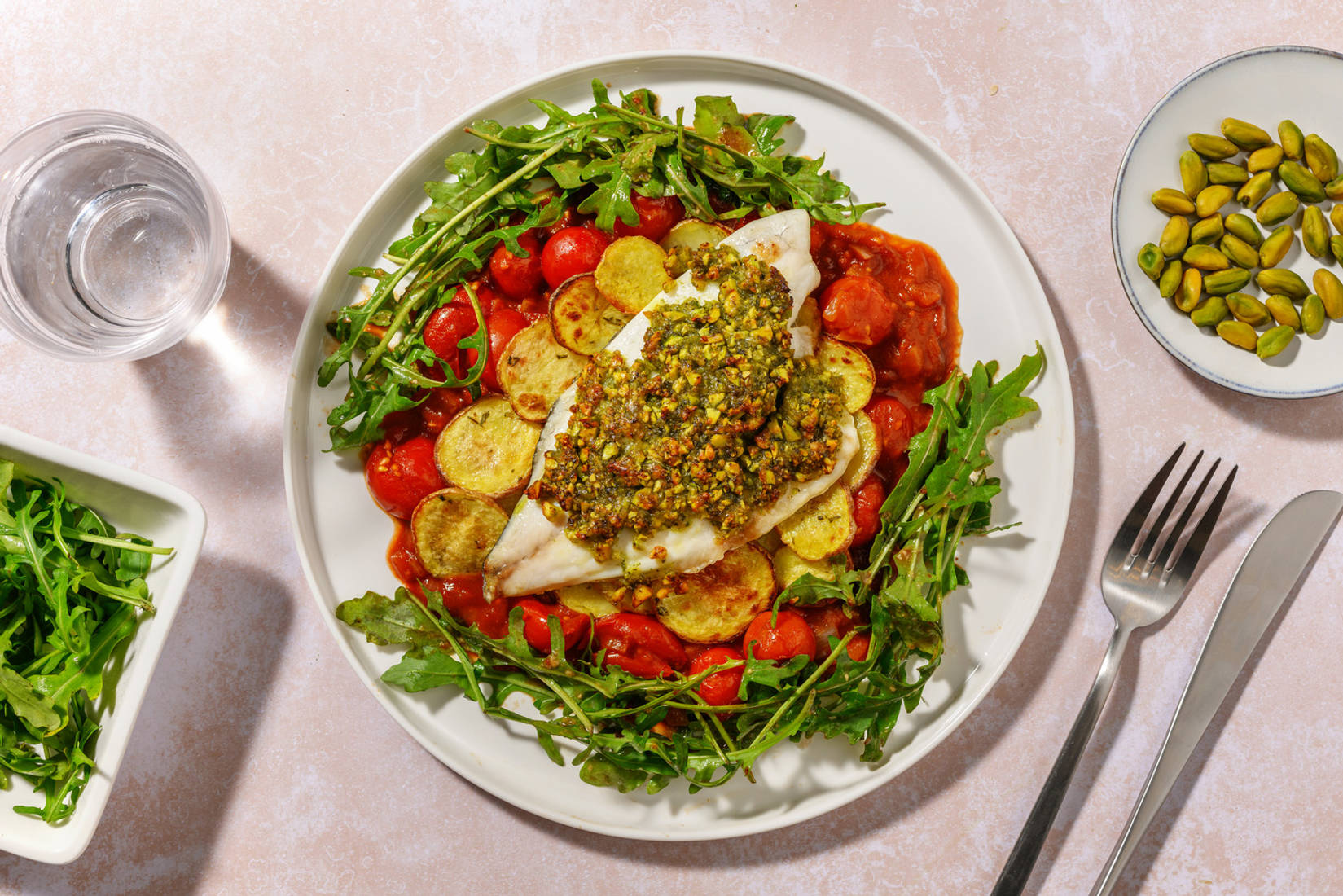 Pesce al Forno: Dorade mit Pistazienpesto