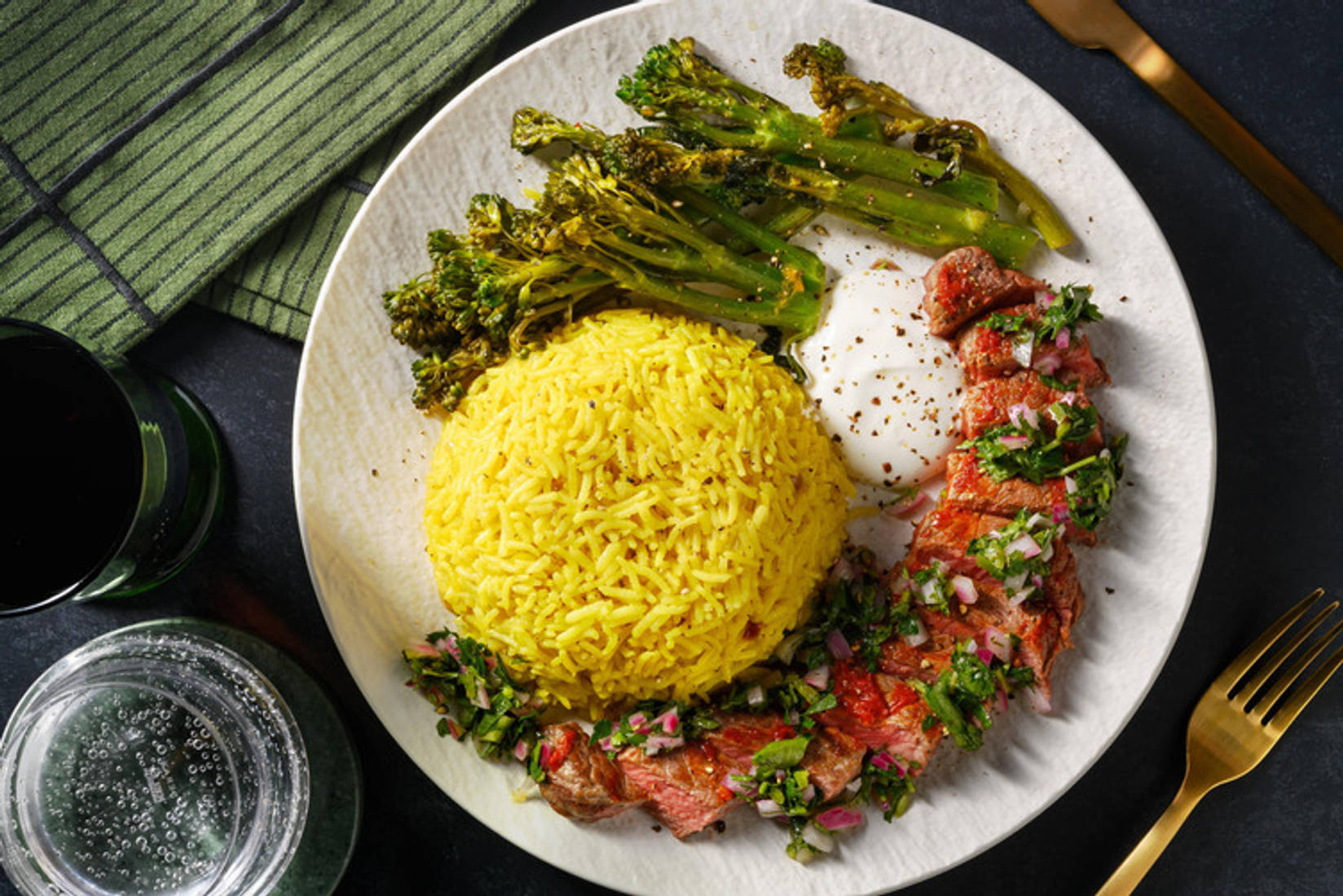 Sambal-Steak vom Weiderind mit Aprikosen-Bimi