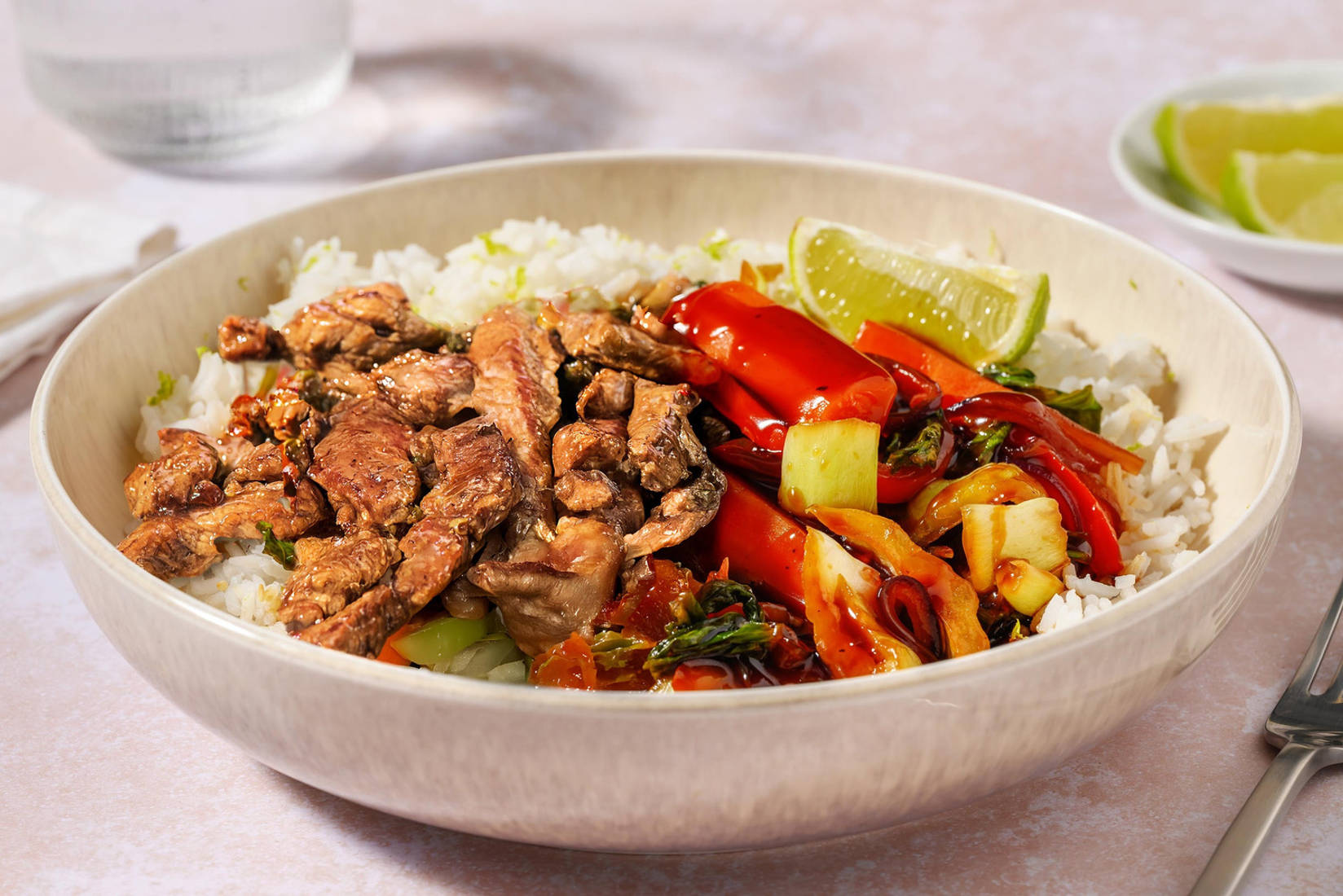 Bio-Schweinefilet auf Teriyakigemüse