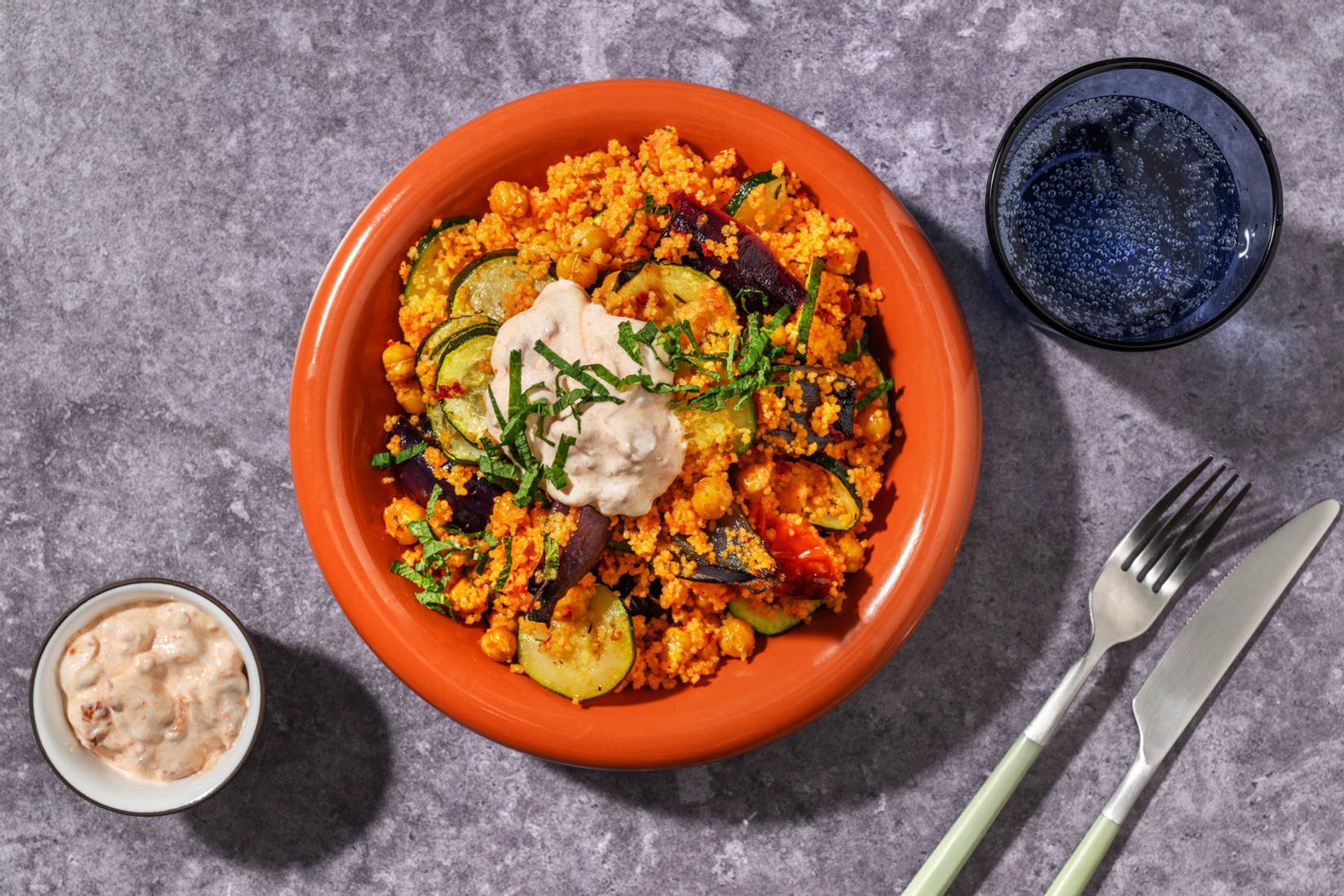 Spicy Roasted Veg, Chickpea and Couscous Salad 