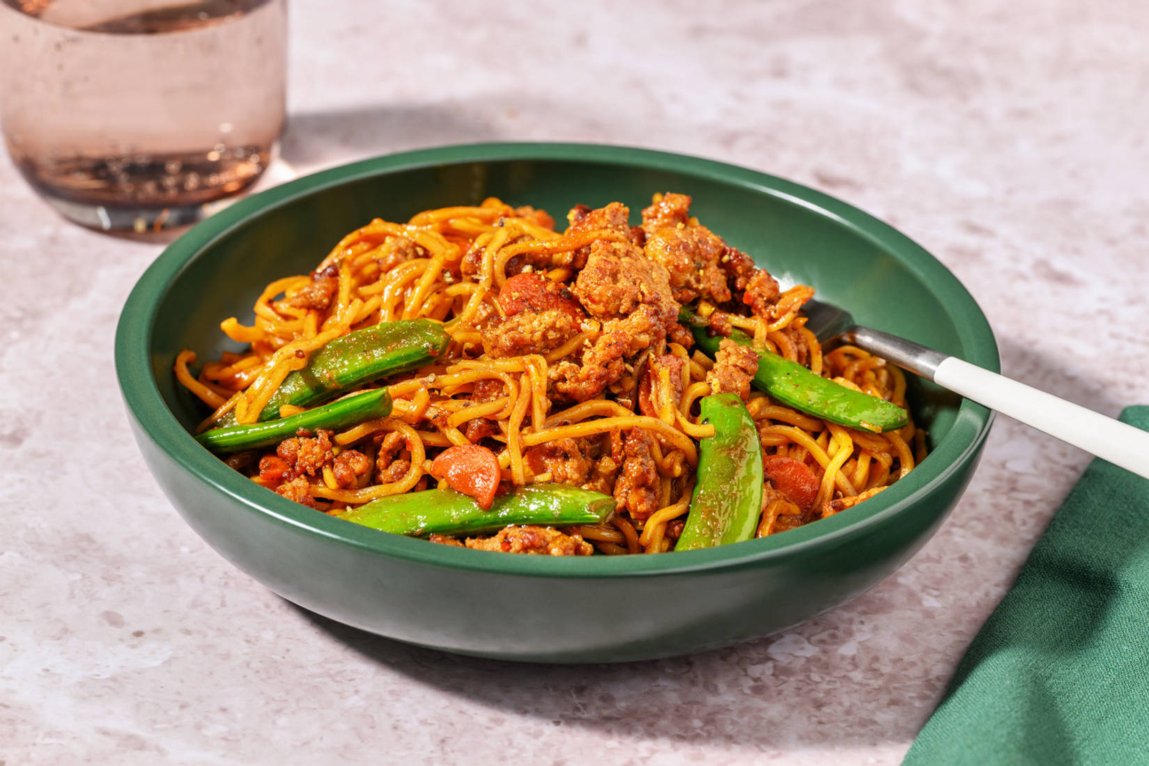 Easy Peasy Thai Inspired Pork Noodle Stir-Fry