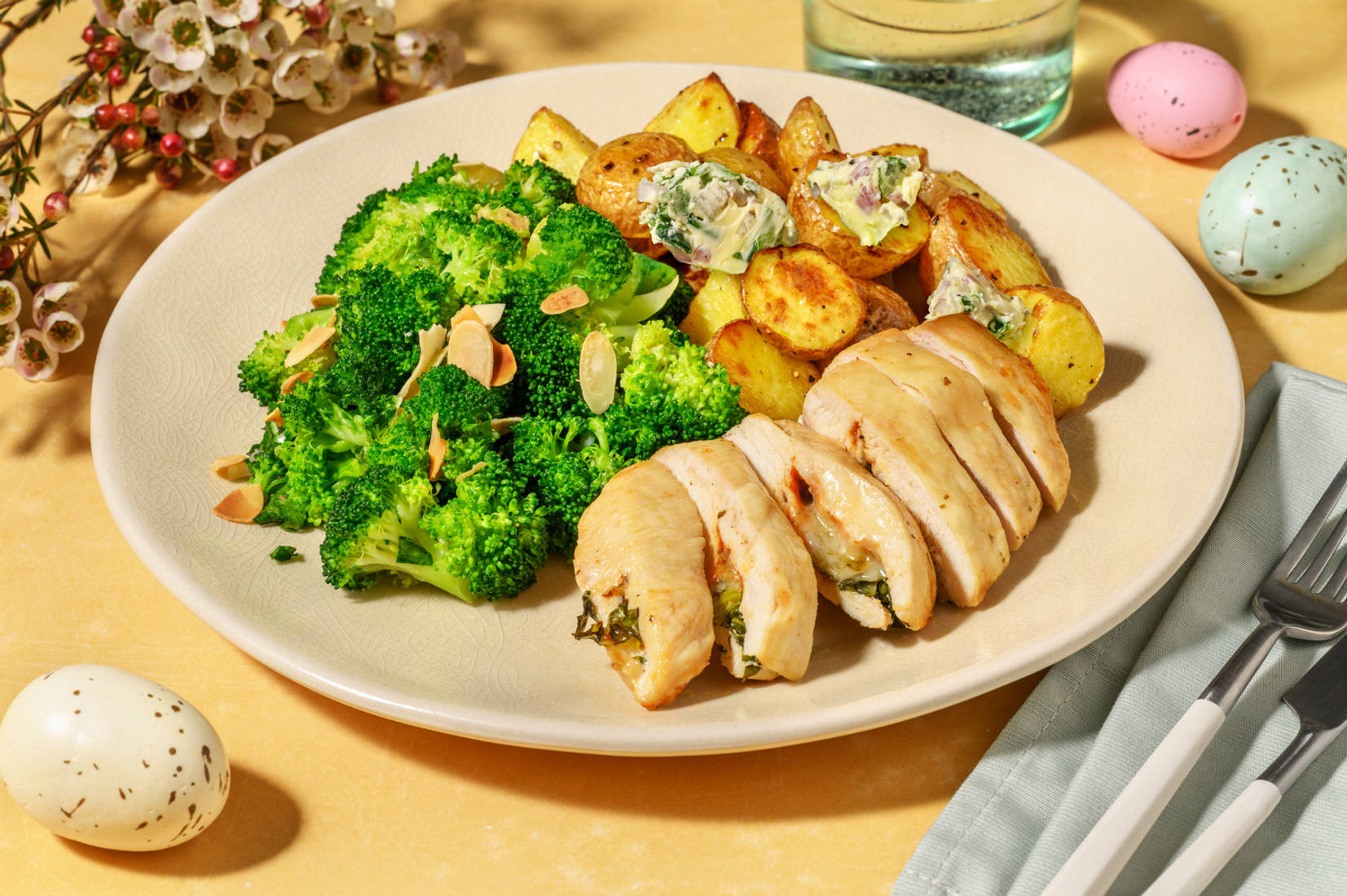 Hähnchenbrust mit würziger Bärlauch-Füllung