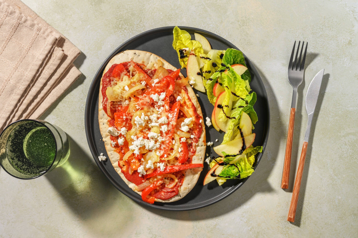 Middle Eastern Inspired Cheesy Harissa Naanizza