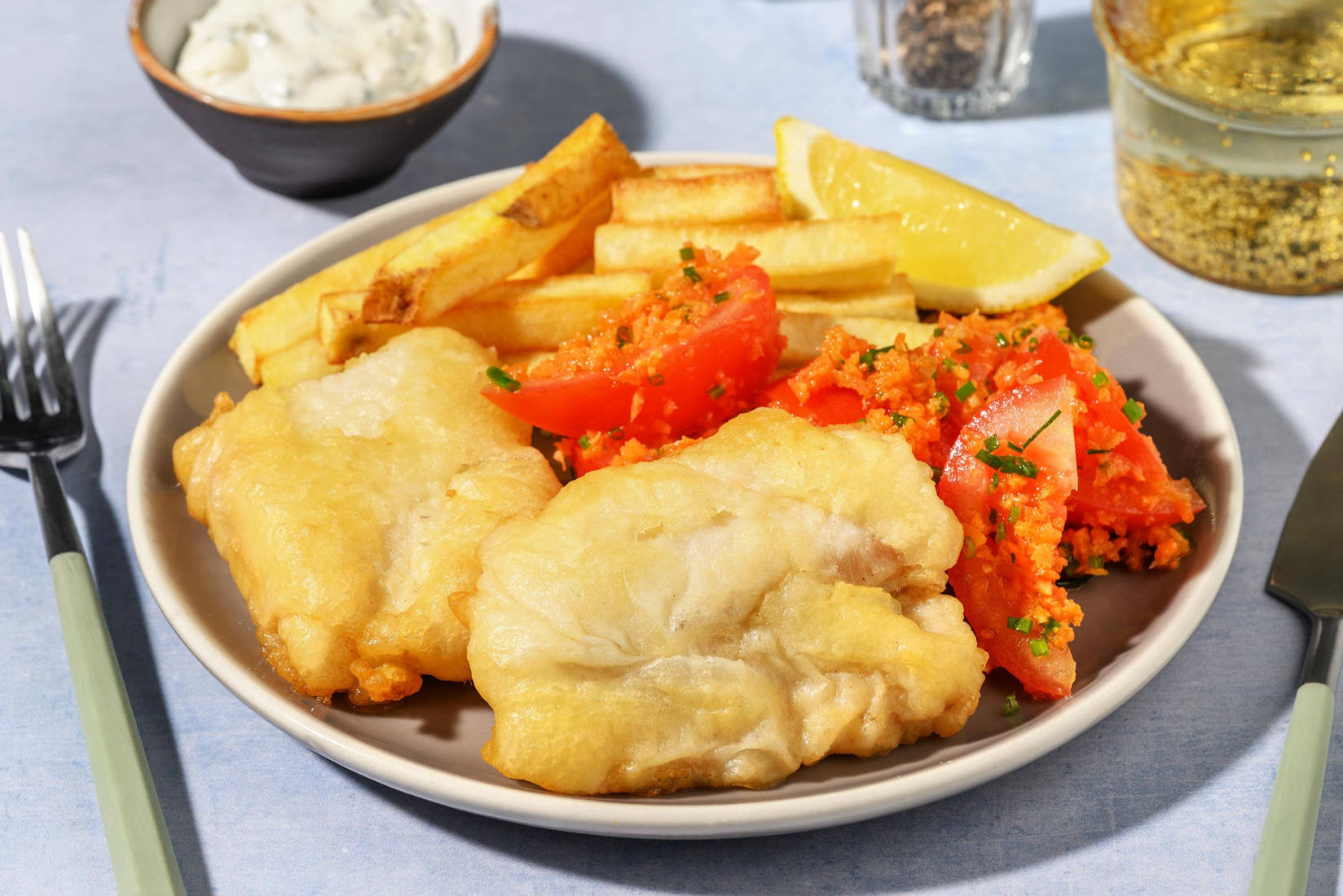 Fish & Chips mit Remoulade