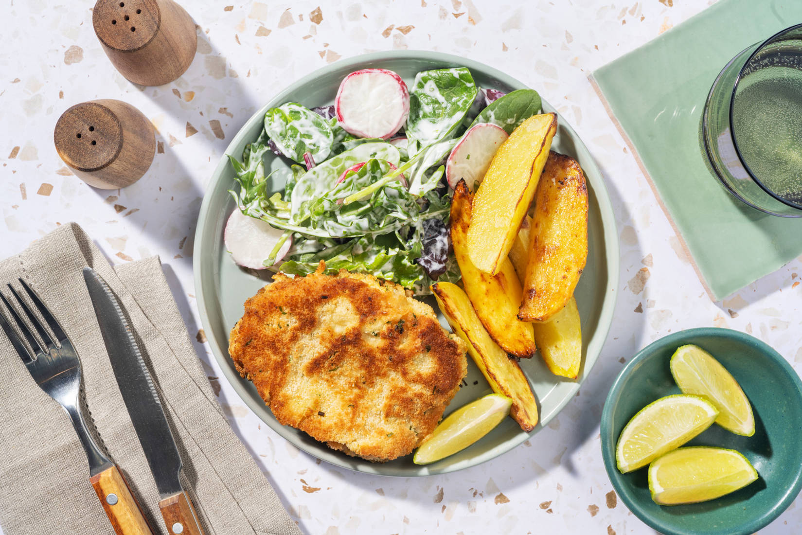 Knuspriges Kräuterschnitzel