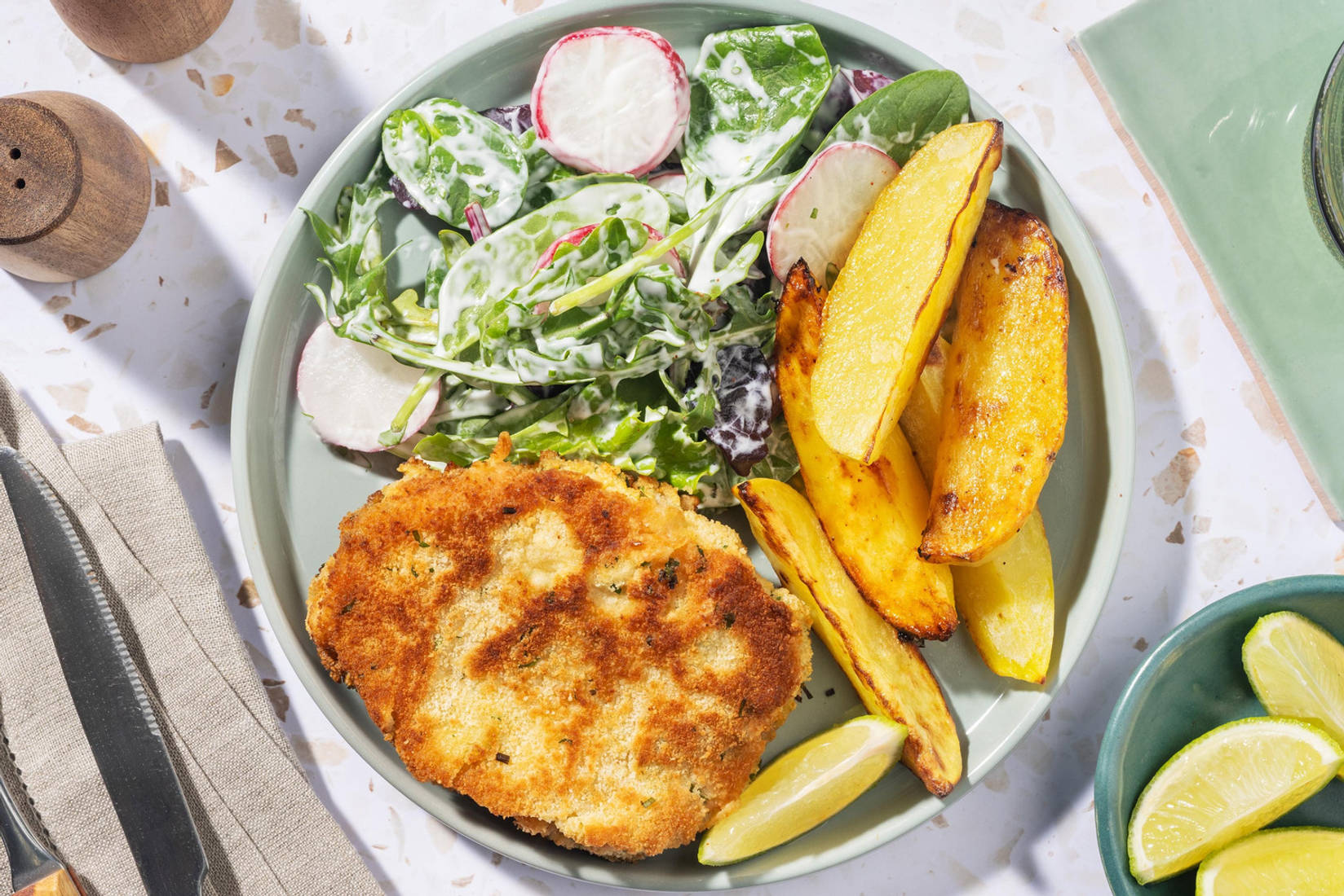 Knuspriges Kräuterschnitzel