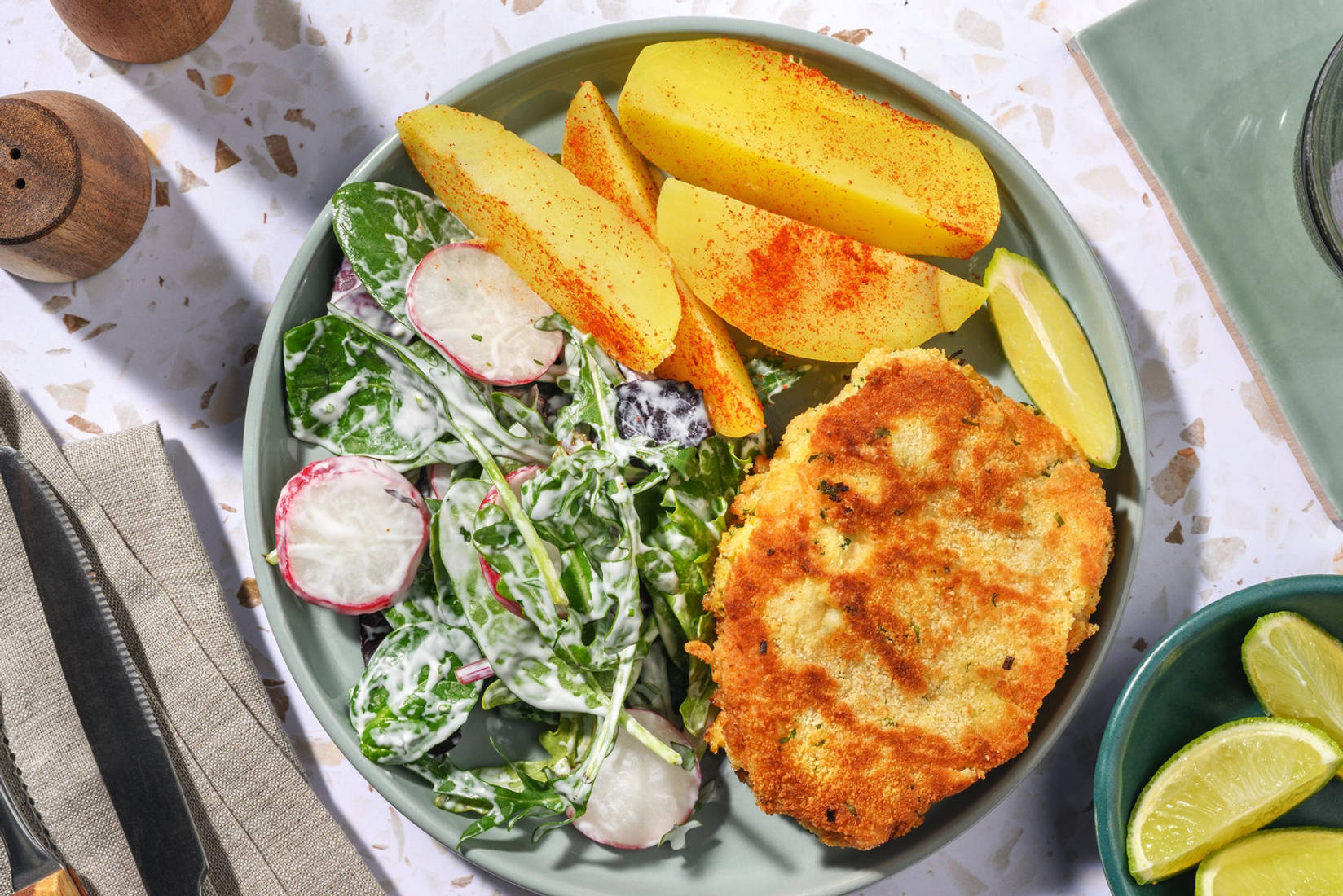 Knuspriges Kräuterschnitzel