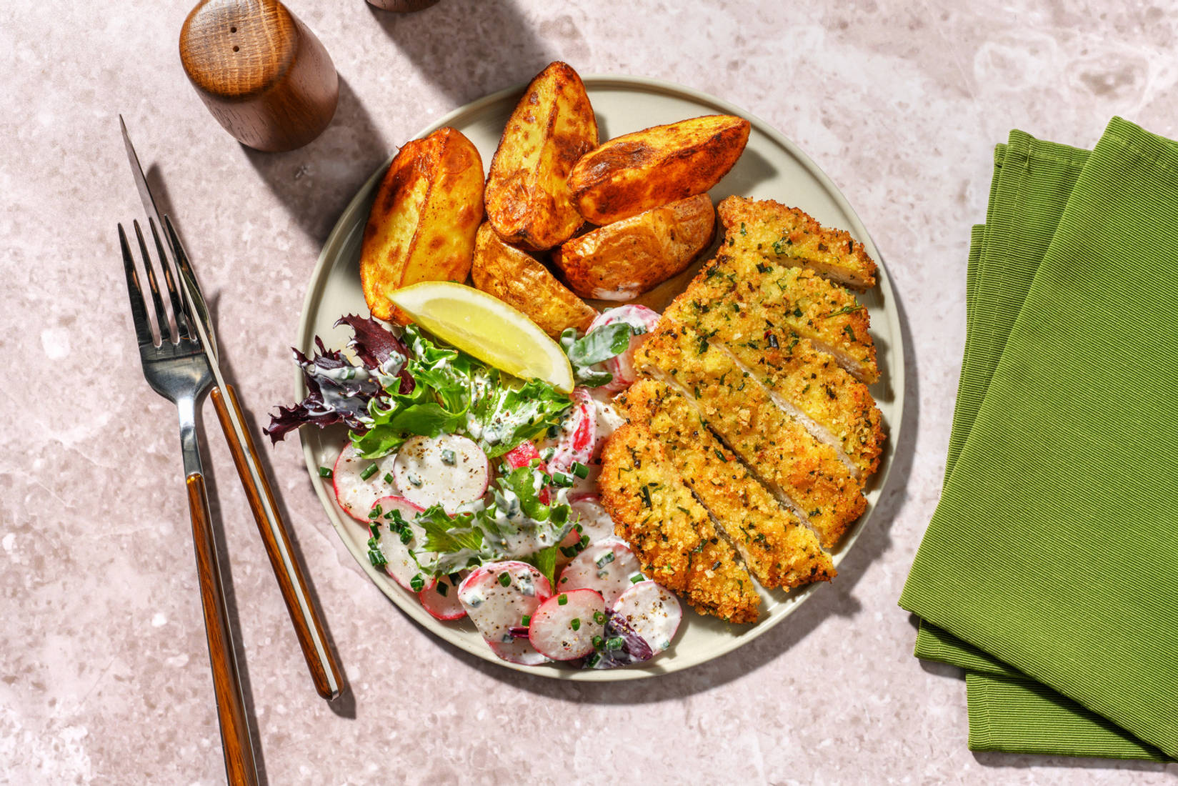 Knuspriges Kräuter-Hähnchenschnitzel