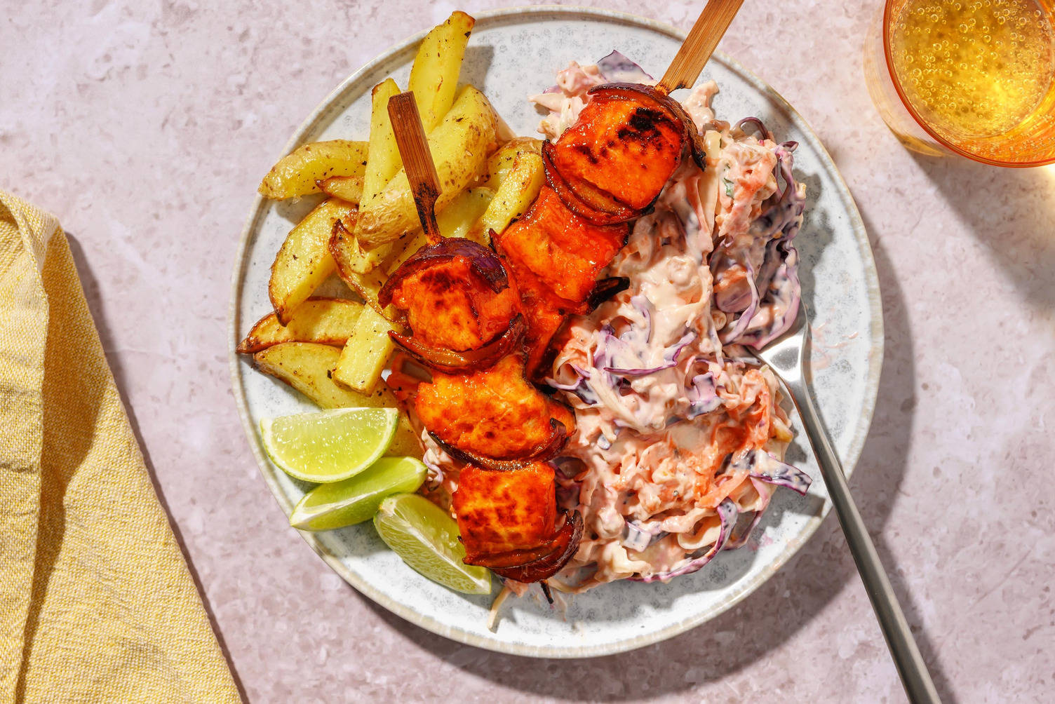 Honey Gochujang Smoked Fish Skewers