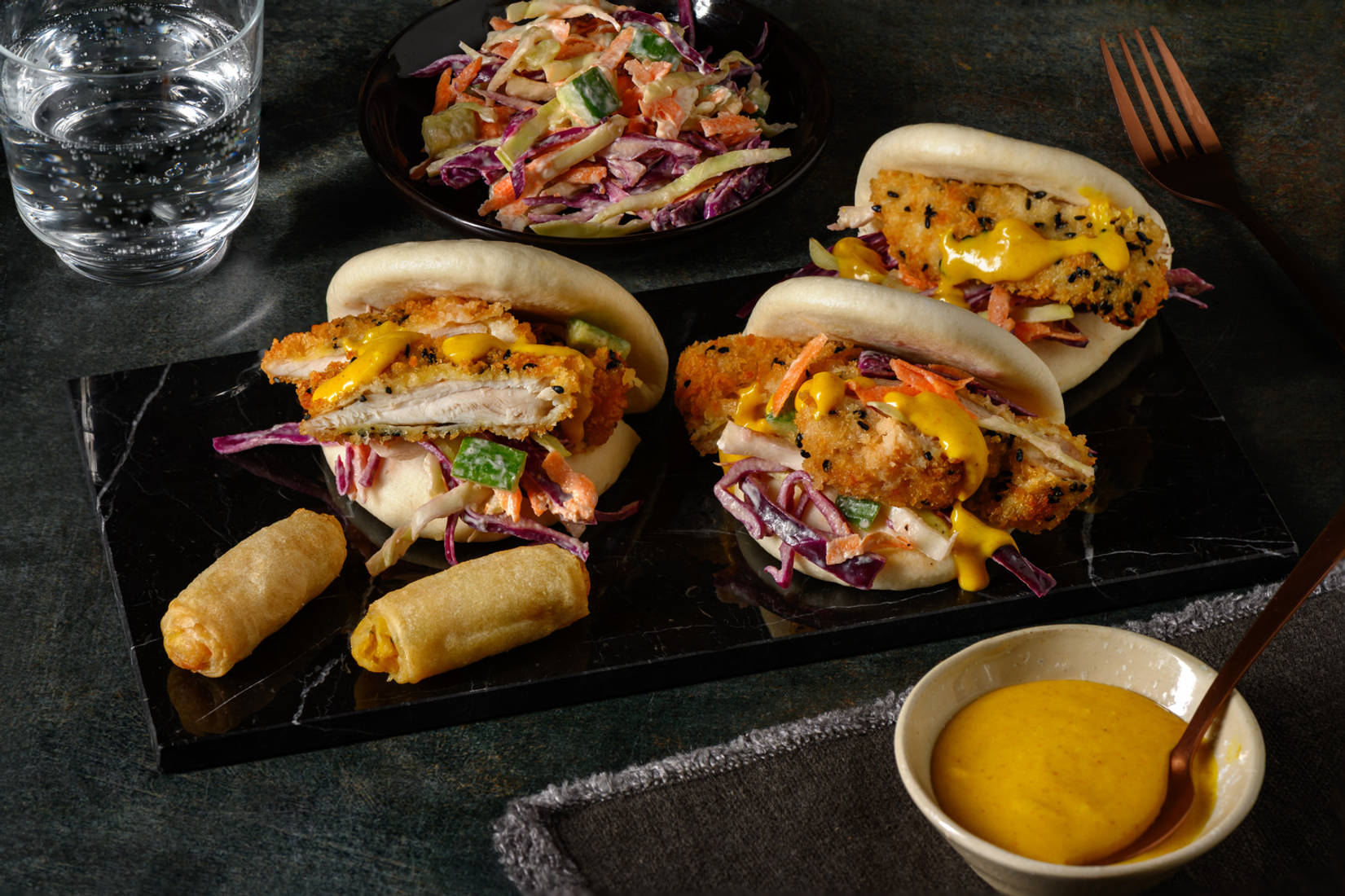 Curried Fried Chicken Bao