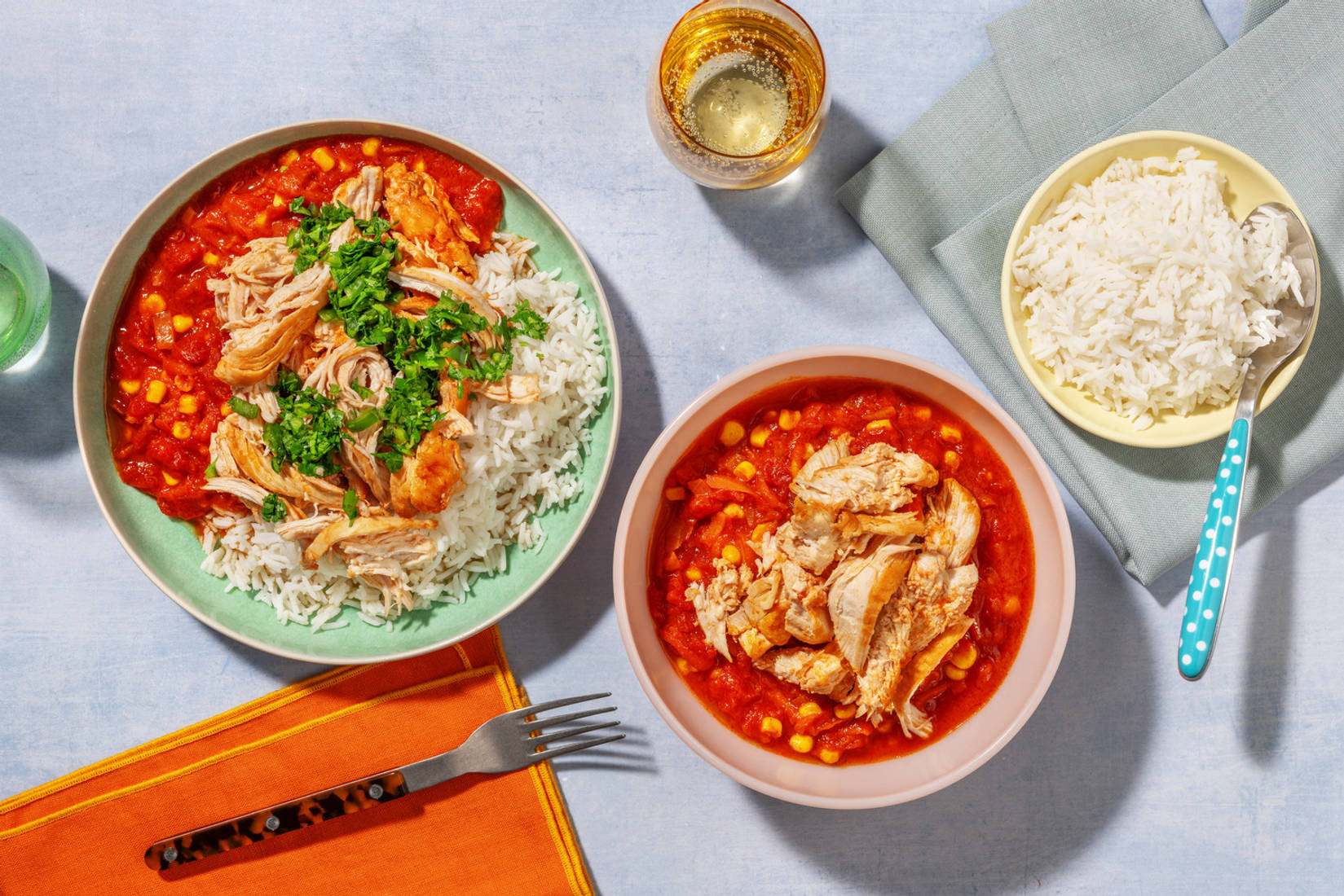 Cowboy Chicken Chili mit Mais & Reis