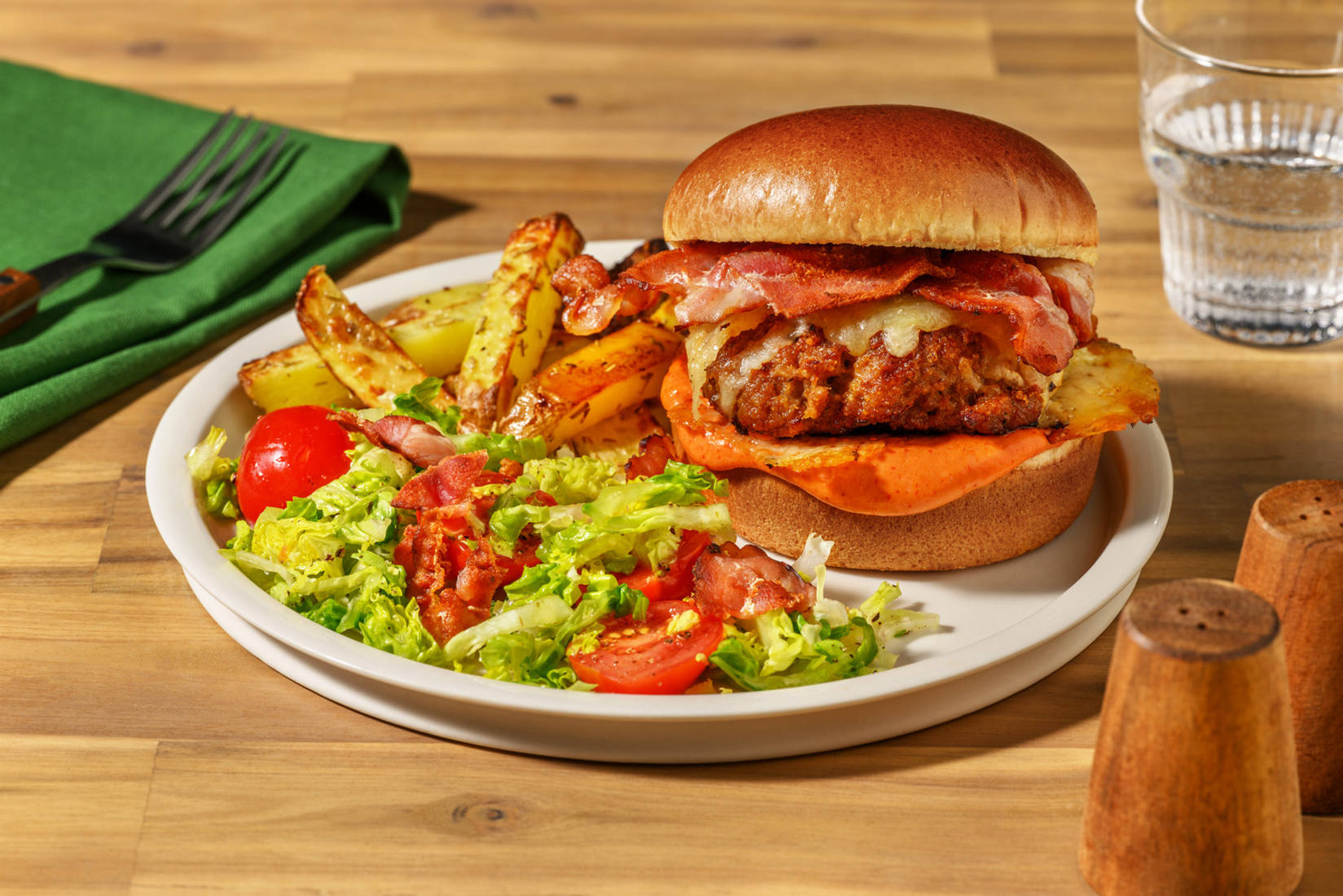 Melt in the Middle Beef Burgers and Fries