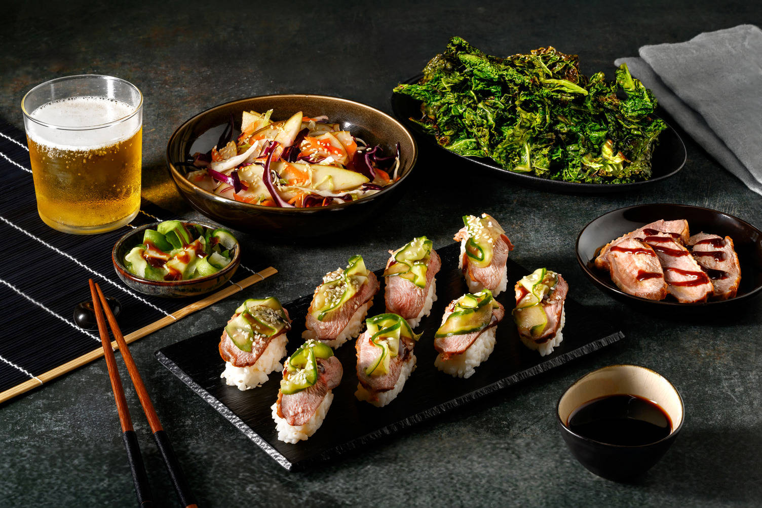 Hoisin Duck Breast Homemade Nigiri Sushi