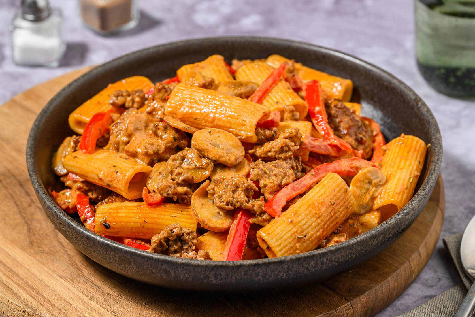 Speedy Rosemary Lamb and Mushroom Rigatoni