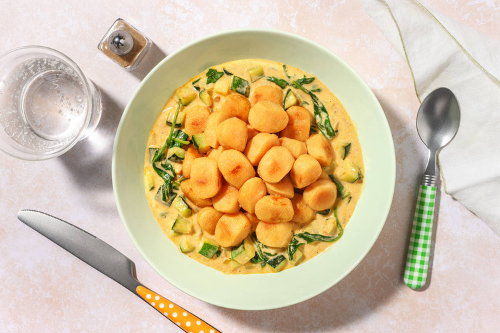 Gnocchi in cremiger Tomatenpesto-Soße